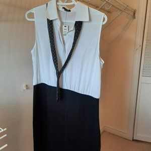 Ladies' Short Sleeve Dress with Tie